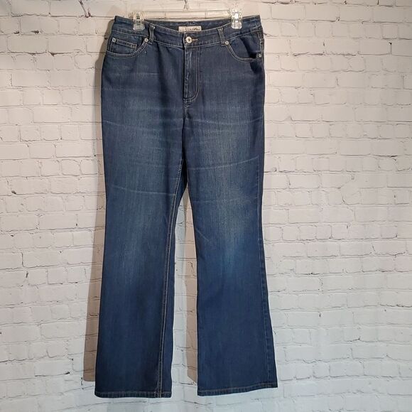 Chico's Platinum charm jeans with embroidered back pockets - Picture 1 of 11